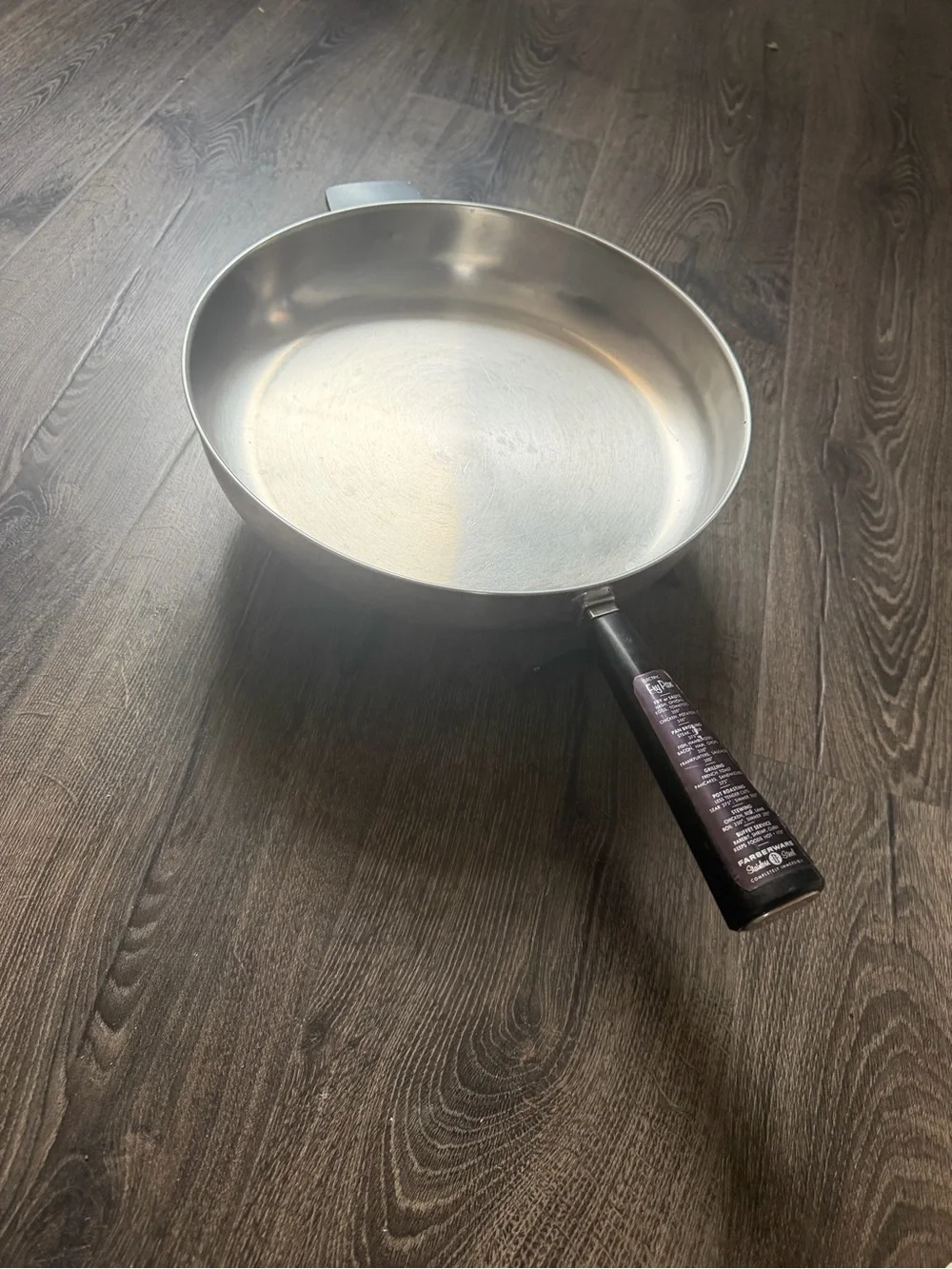 Farberware Silver Stainless Steel Pan with Black Handle
